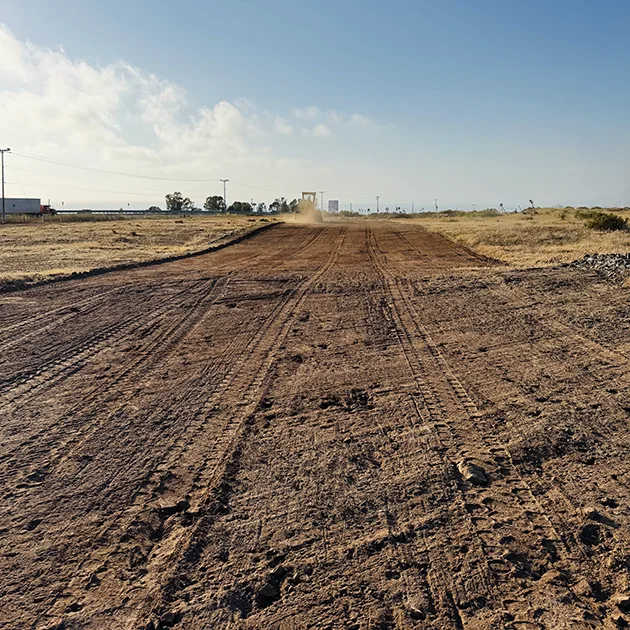 Obras de urbanización dentro de Finca Guadlauoe de terrenos en venta Ensenada